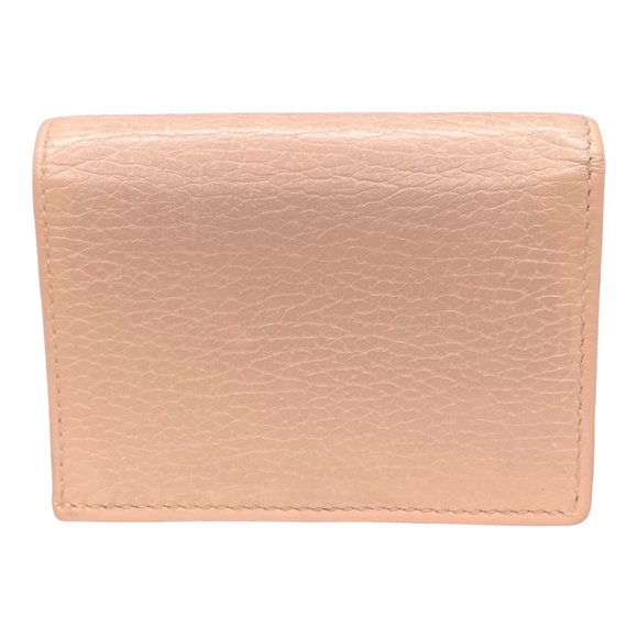 Gucci Marmont Card Case Pebbled Leather Wallet - Picture 2 of 14